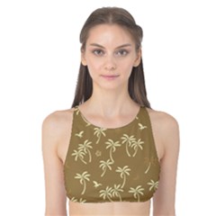 Tropical Pattern Tank Bikini Top