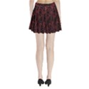 Seamless Dark Burgundy Red seamless tiny florals Pleated Mini Skirt View2
