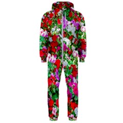 Colorful Petunia Flowers Hooded Jumpsuit (men)  by FunnyCow