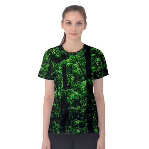 Emerald Forest Women s Cotton Tee by FunnyCow