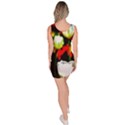 White And Red Sunlit Tulips Bodycon Dress View4