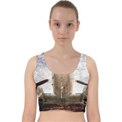 Legend Of The Sky Velvet Racer Back Crop Top by FunnyCow