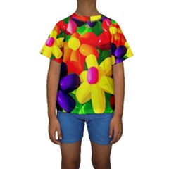 Toy Balloon Flowers Kids  Short Sleeve Swimwear by FunnyCow