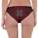 Decorative Celtic Knot On Dark Vintage Background Reversible Hipster Bikini Bottoms View2