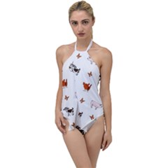Farm Animals Go With The Flow One Piece Swimsuit by IIPhotographyAndDesigns