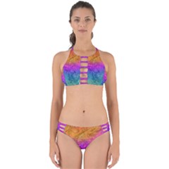 Fractal Batik Art Hippie Rainboe Colors 1 Perfectly Cut Out Bikini Set by EDDArt