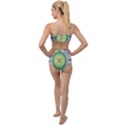 Power Mandala Sun Blue Green Yellow Lilac Tied Up Two Piece Swimsuit View2