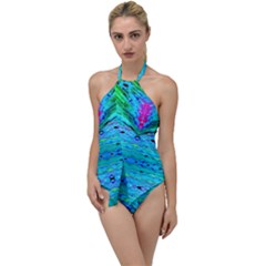 New Look Tropical Design By Flipstylez Designs  Go With The Flow One Piece Swimsuit by flipstylezfashionsLLC