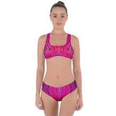 Pink And Purple And Peacock Created By Flipstylez Designs  Criss Cross Bikini Set by flipstylezfashionsLLC