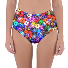 Colorful Beads Reversible High-waist Bikini Bottoms by FunnyCow
