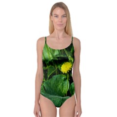 Yellow Dandelion Flowers In Spring Camisole Leotard  by FunnyCow