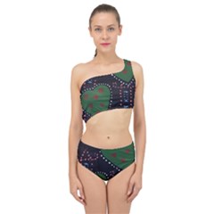 Christmas Hearts Spliced Up Two Piece Swimsuit