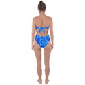 Blue Clear Water Texture Tie Back One Piece Swimsuit View2
