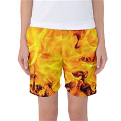 Fire And Flames Women s Basketball Shorts