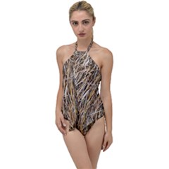 Dry Hay Texture Go With The Flow One Piece Swimsuit by FunnyCow