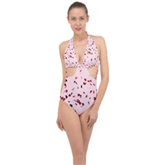 Love Is In The Air Halter Front Plunge Swimsuit