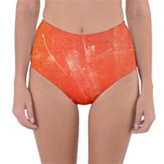 Grunge Red Tarpaulin Texture Reversible High-waist Bikini Bottoms by FunnyCow