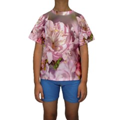 Beautiful Flowering Almond Kids  Short Sleeve Swimwear by FunnyCow