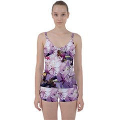 Sakura In The Shade Tie Front Two Piece Tankini by FunnyCow
