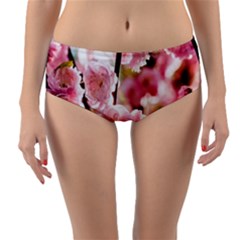 Blooming Almond At Sunset Reversible Mid-waist Bikini Bottoms by FunnyCow