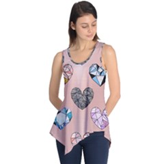 Gem Hearts And Rose Gold Sleeveless Tunic by NouveauDesign