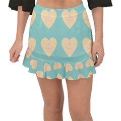Teal Cupcakes Fishtail Mini Chiffon Skirt by snowwhitegirl