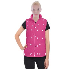 Small Pink Dot Women s Button Up Vest
