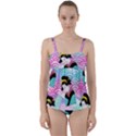 Japanese Abstract Twist Front Tankini Set View1