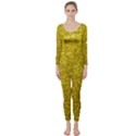 Gold  Glitter Long Sleeve Catsuit View1