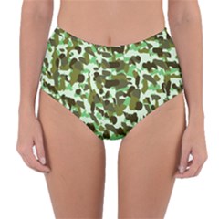 Brownish Green Camo Reversible High-waist Bikini Bottoms by snowwhitegirl