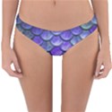 Blue Purple Mermaid Scale Reversible Hipster Bikini Bottoms View3
