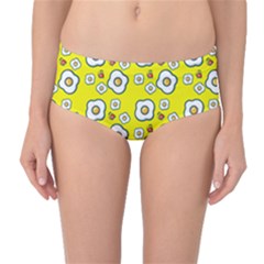 Eggs Yellow Mid-waist Bikini Bottoms