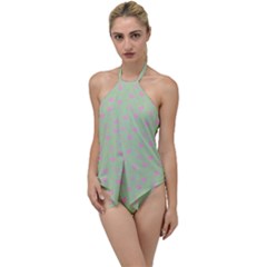 Hearts And Star Dot Green Go With The Flow One Piece Swimsuit by snowwhitegirl