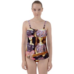 Playing The Guitar Twist Front Tankini Set