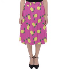 Lemons Pink Folding Skater Skirt
