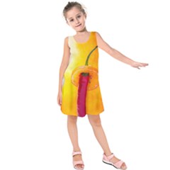 Three Red Chili Peppers Kids  Sleeveless Dress by FunnyCow