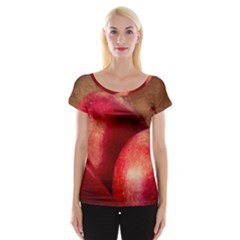 Three Red Apples Cap Sleeve Tops by FunnyCow