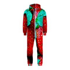 Red Strawberries Hooded Jumpsuit (kids) by FunnyCow