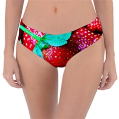 Red Strawberries Reversible Classic Bikini Bottoms by FunnyCow