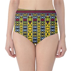 Shapes Rows                                          High-waist Bikini Bottoms by LalyLauraFLM
