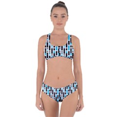 Linear Sequence Pattern Design Criss Cross Bikini Set by dflcprintsclothing