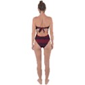 Crush red lace two pattern by Flipstylez Designs Tie Back One Piece Swimsuit View2