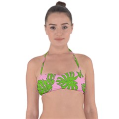 Leaves Tropical Plant Green Garden Halter Bandeau Bikini Top by Nexatart