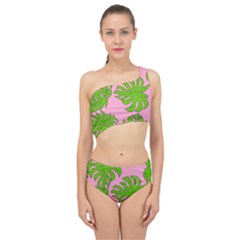 Leaves Tropical Plant Green Garden Spliced Up Two Piece Swimsuit by Nexatart