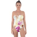 Paradise Apple Blossoms Tie Back One Piece Swimsuit View1