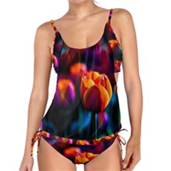 Red Tulips Tankini Set by FunnyCow