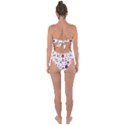 Flowers Pattern Texture Nature Tie Back One Piece Swimsuit View2