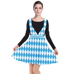 Oktoberfest Bavarian Blue And White Large Diagonal Diamond Pattern Other Dresses by PodArtist