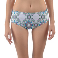 Embroidery Paisley Reversible Mid-waist Bikini Bottoms by snowwhitegirl