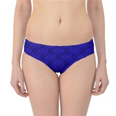 Victorian Paisley Royal Blue Pattern Hipster Bikini Bottoms